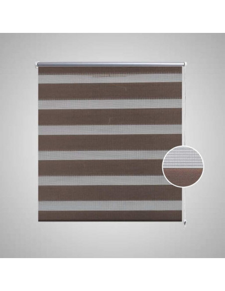 Tenda a rullo zebrata 50,9x100 cm Tessuto Larghezza 46,7 cm caffè