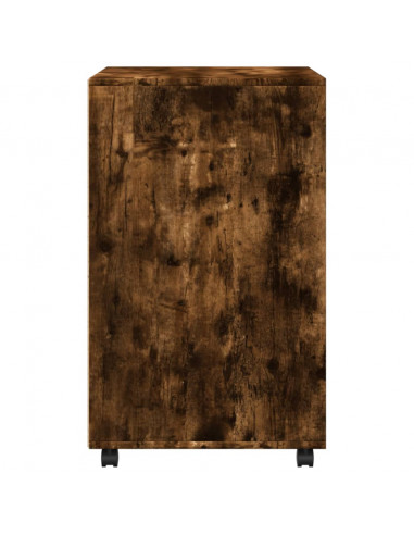 Armadietto con Ruote Rovere Fumo 60x48x81 cm in Truciolato