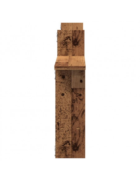Mensole da Parete 2pz Legno Vecchio 50x12x50 cm in Truciolato