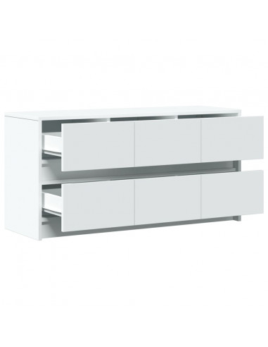 Mobile Porta TV con LED Bianco 100x34x50 cm in Truciolato