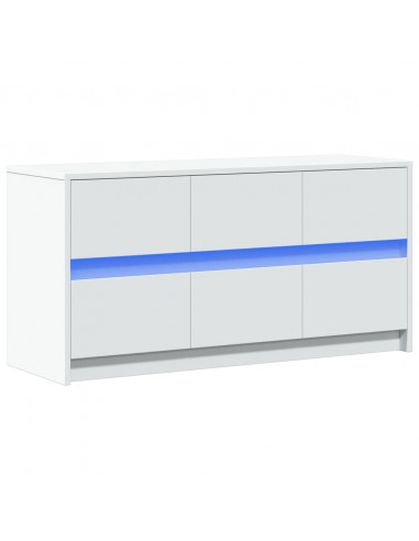 Mobile Porta TV con LED Bianco 100x34x50 cm in Truciolato