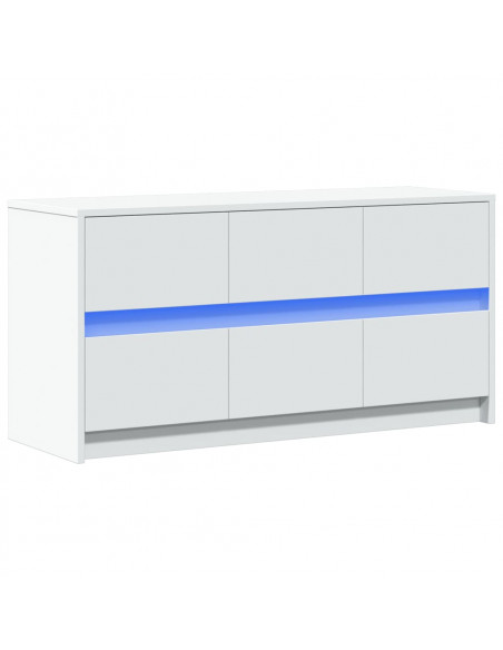 Mobile Porta TV con LED Bianco 100x34x50 cm in Truciolato