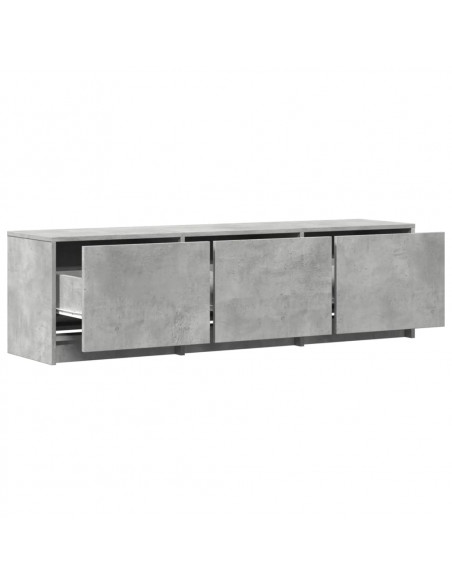 Mobile Porta TV con LED Grigio Cemento 140x34x40 cm Truciolato