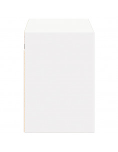 Mobile TV a Parete con Luci LED Bianco 100x31x45 cm 2