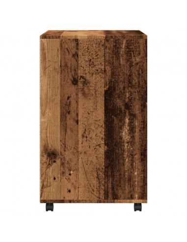 Mobiletto con Ruote Legno Antico 60x48x81 cm in Truciolato