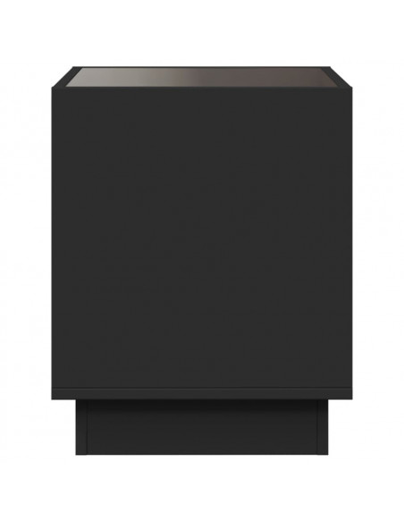 Tavolino da Salotto con LED Infinity Nero 50x50x50 cm