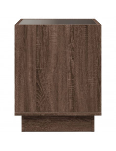 Tavolino da Salotto con LED Infinity Rovere Marrone 50x50x50 cm 2