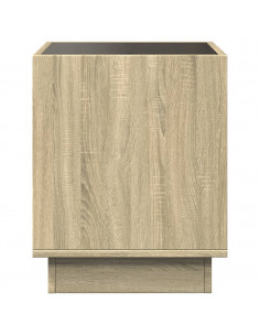 Tavolino da Salotto con LED Infinity Rovere Sonoma 50x50x50 cm 2