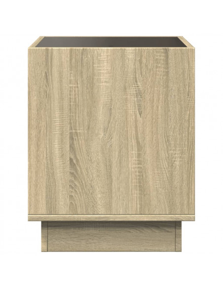 Tavolino da Salotto con LED Infinity Rovere Sonoma 50x50x50 cm