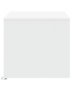 Tavolino da Salotto con Luci LED Bianco in Truciolato 2