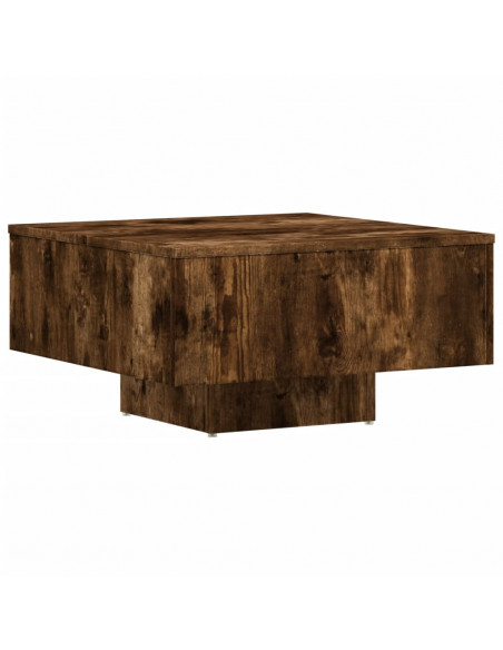 Tavolino Rovere Fumo 60x60x31,5 cm in Legno Multistrato