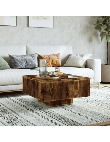 Tavolino Rovere Fumo 60x60x31,5 cm in Legno Multistrato