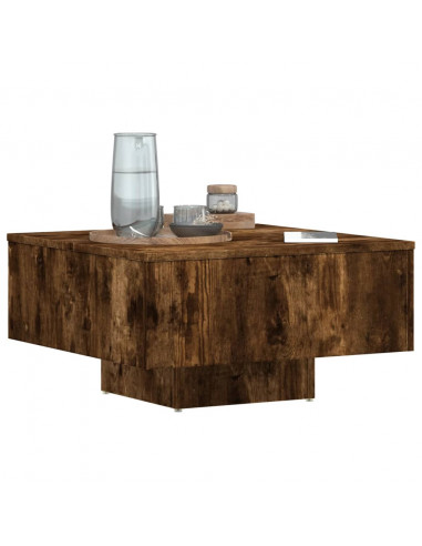 Tavolino Rovere Fumo 60x60x31,5 cm in Legno Multistrato