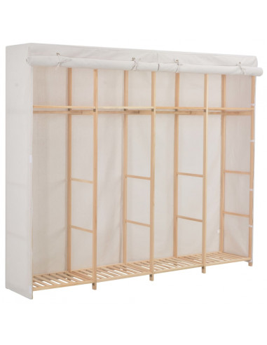 Armadio Bianco 200x40x170 cm in Tessuto