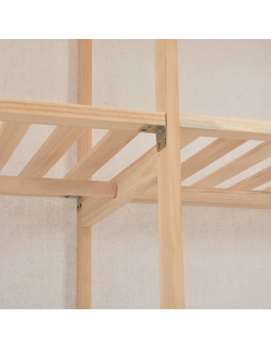 Armadio Bianco 200x40x170 cm in Tessuto