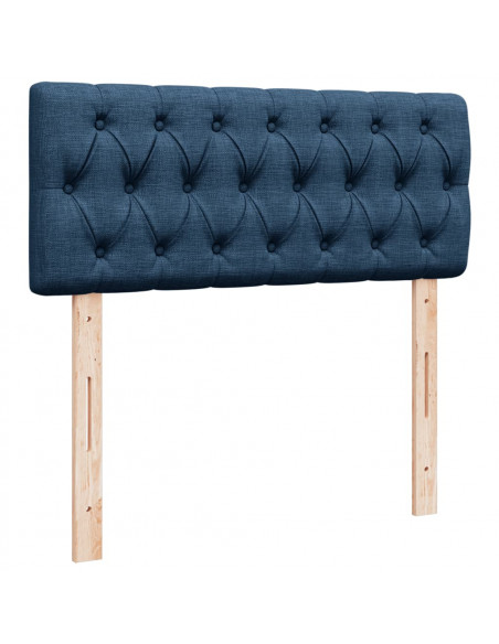 Giroletto a Molle con Materasso Blu 120x200 cm in Tessuto