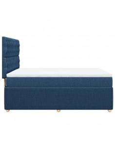 Giroletto a Molle con Materasso Blu 160x200 cm in Tessuto 2