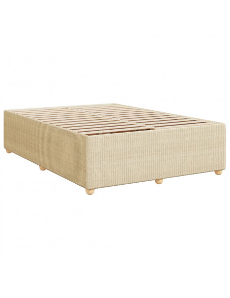 Giroletto a Molle con Materasso Crema 160x200 cm in Tessuto