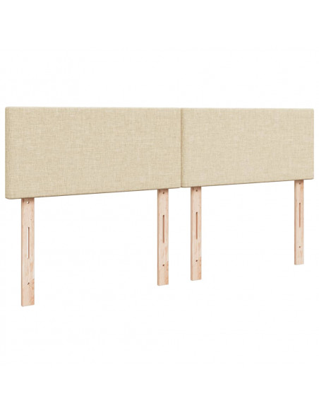 Giroletto a Molle con Materasso Crema 180x200 cm in Tessuto