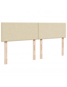 Giroletto a Molle con Materasso Crema 180x200 cm in Tessuto 2