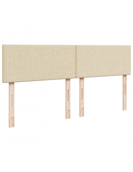 Giroletto a Molle con Materasso Crema 180x200 cm in Tessuto