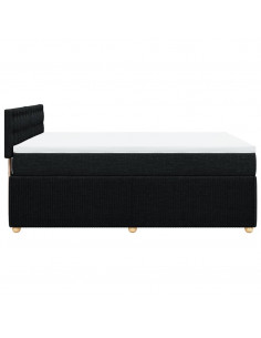 Giroletto a Molle con Materasso Nero 160x200 cm in Tessuto 2