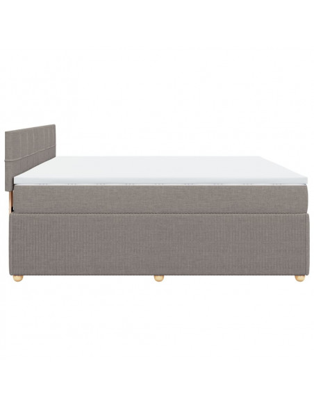 Giroletto a Molle con Materasso Tortora 180x200 cm in Tessuto