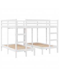 Giroletto Castello Triplo Bianco 140x200/70x140cm Massello Pino 2