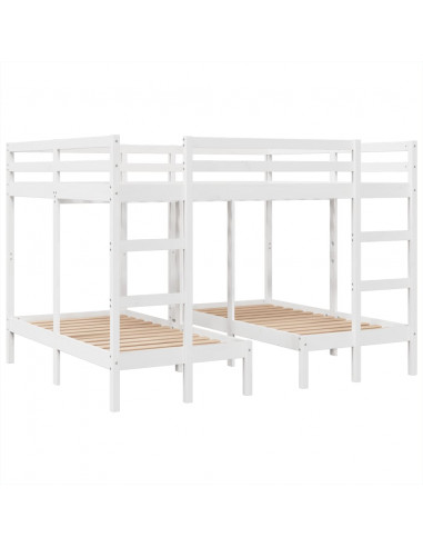 Giroletto Castello Triplo Bianco 140x200/70x140cm Massello Pino