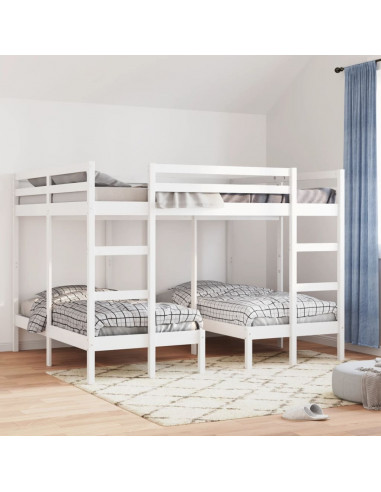 Giroletto Castello Triplo Bianco 140x200/70x140cm Massello Pino