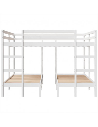 Giroletto Castello Triplo Bianco 140x200/70x140cm Massello Pino