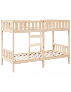 Letto a Castello 75x190 cm in Legno Massello di Pino 2