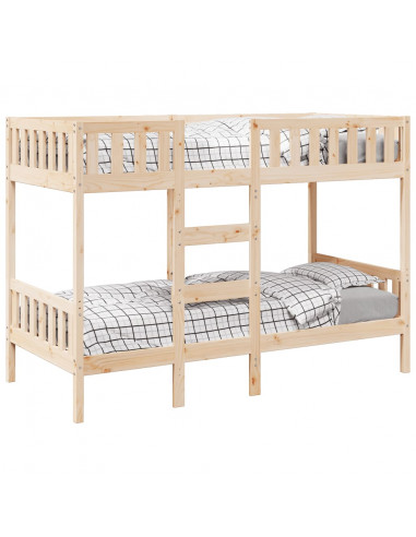 Letto a Castello 75x190 cm in Legno Massello di Pino