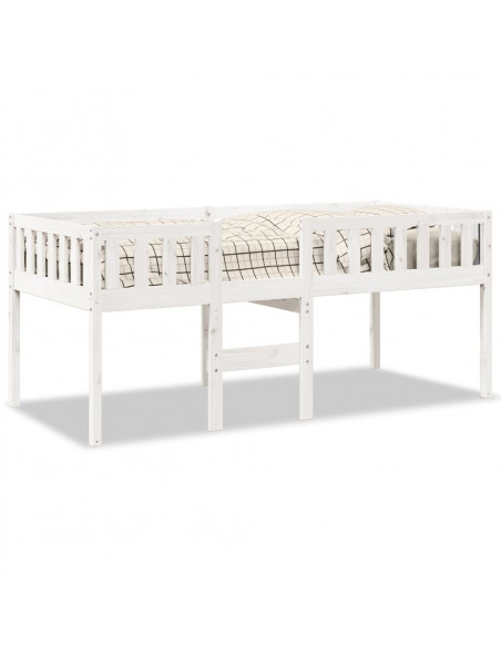 Letto per Bambini senza Materasso Bianco 90x190cm Massello Pino