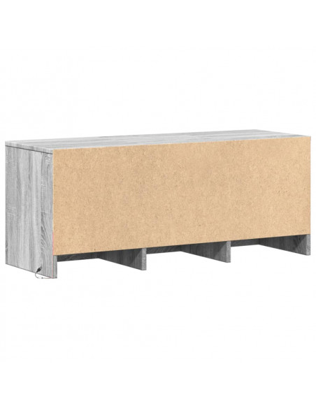 Mobile Porta TV con LED Grigio Sonoma 97x34x40 cm in Truciolato