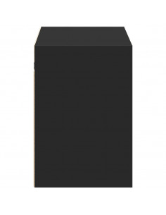 Mobile TV a Parete con Luci LED Nero 100x31x45 cm 2