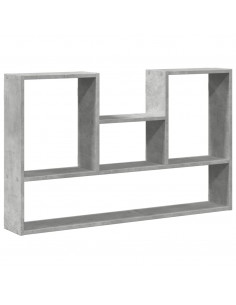 Scaffale a Muro Grigio Cemento 99x15x60 cm in Truciolato 2