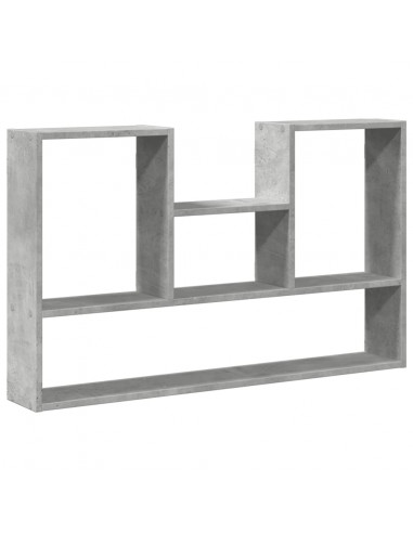 Scaffale a Muro Grigio Cemento 99x15x60 cm in Truciolato