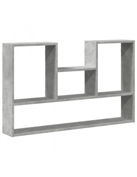 Scaffale a Muro Grigio Cemento 99x15x60 cm in Truciolato