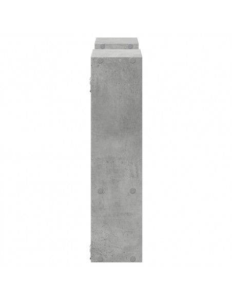 Scaffale a Muro Grigio Cemento 99x15x60 cm in Truciolato