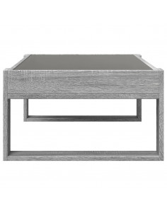 Tavolino da Salotto con LED Infinity Grigio Sonoma 90x53x30 cm 2