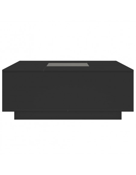 Tavolino da Salotto con LED Infinity Nero 100x100x40 cm