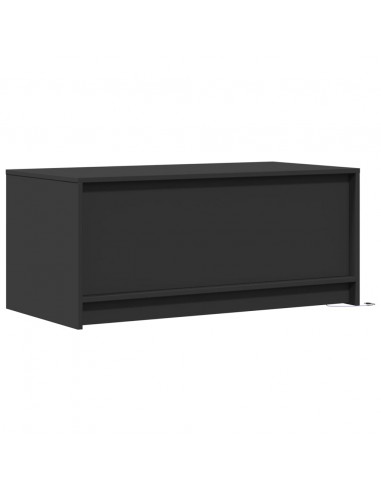 Tavolino da Salotto con Luci LED Nero in Truciolato