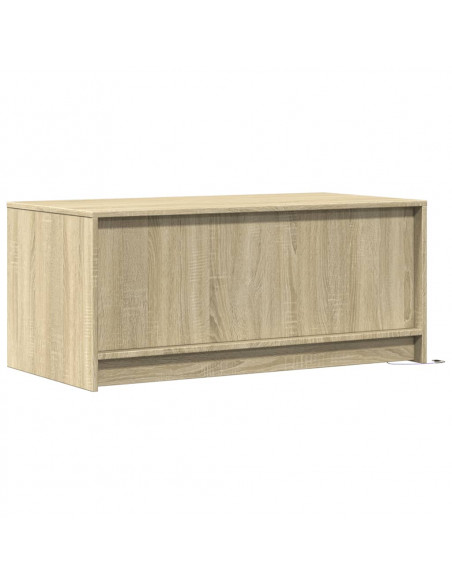 Tavolino da Salotto con Luci LED Rovere Sonoma in Truciolato