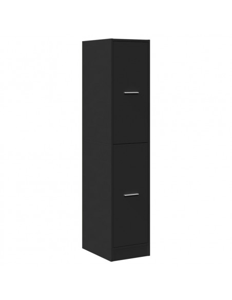 Armadietto da Farmacia Nero 30x41x144,5 cm in Truciolato