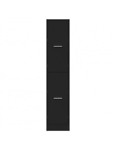 Armadietto da Farmacia Nero 30x41x144,5 cm in Truciolato