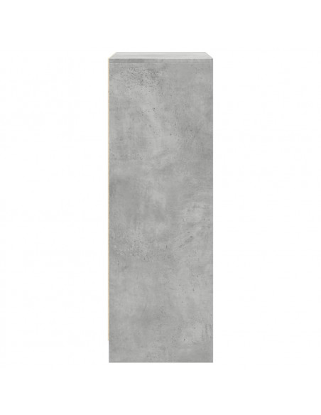 Credenza con LED Grigio Cemento 77x34x100 cm Legno Multistrato