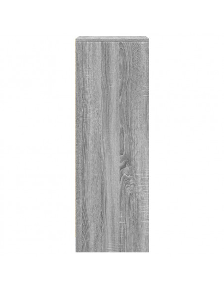 Credenza con LED Grigio Sonoma 42,5x34x100 cm Legno Multistrato
