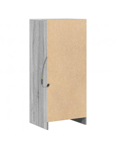 Credenza con LED Grigio Sonoma 42,5x34x100 cm Legno Multistrato