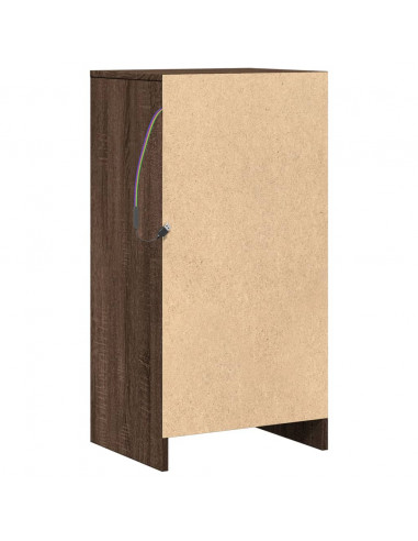 Credenza con LED Rovere Marrone 42,5x34x85 cm Legno Multistrato